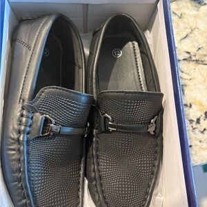 JABASIC Kids Black Dress Shoes